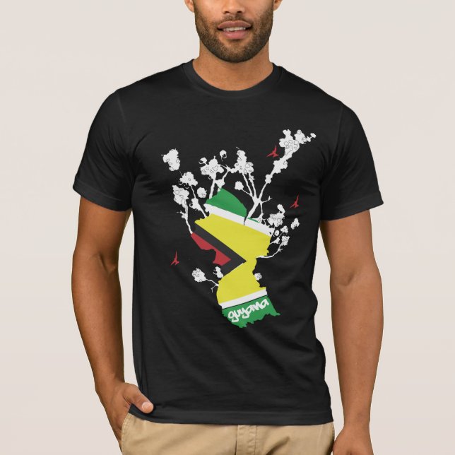 Camiseta Homens de guyana do ORGULHO da ILHA (Frente)