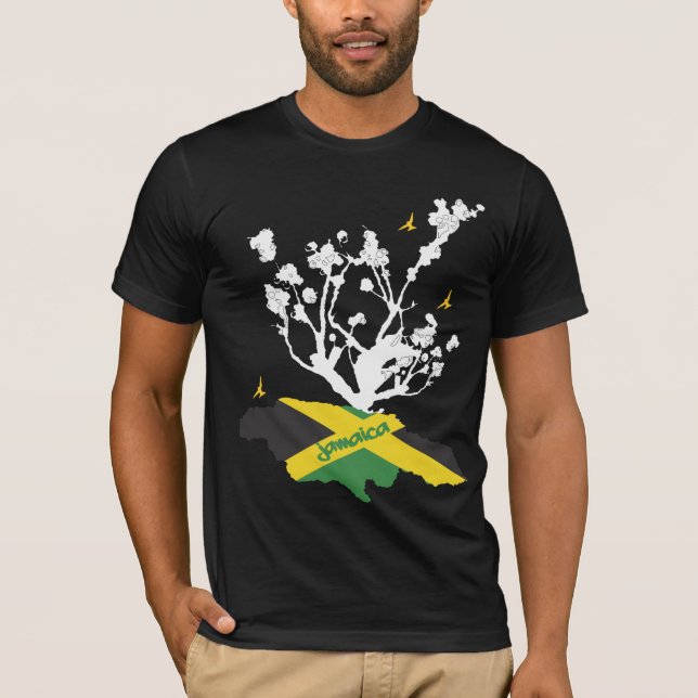 Camiseta Homens de jamaica do ORGULHO da ILHA (Frente)