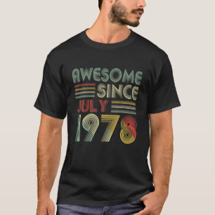 Camiseta Homens De Julho Mulheres Com 43 Anos De Idade Incr