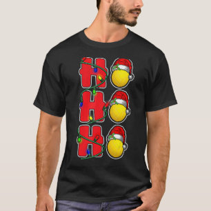Camiseta Homens de Natal de Bola de Voleibol Ho Santa Hat W