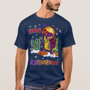 Camiseta Homens de Natal do Dinossauro do Halloween 30 Hall