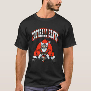 Camiseta Homens de Natal Jogadores de Futebol do Natal Papa
