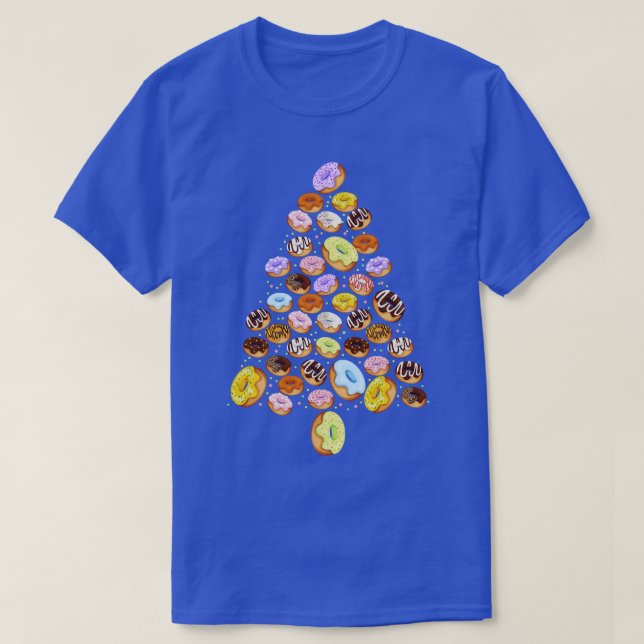 Camiseta Homens de Natal Meninos Mulheres Rosquinhas De Cri (Frente do Design)