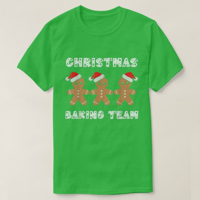 Camiseta Homens de Pão de Natal com Bandeiras (Frente do Design)
