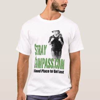 Camiseta homens de StrayCompass.com verdes no verde