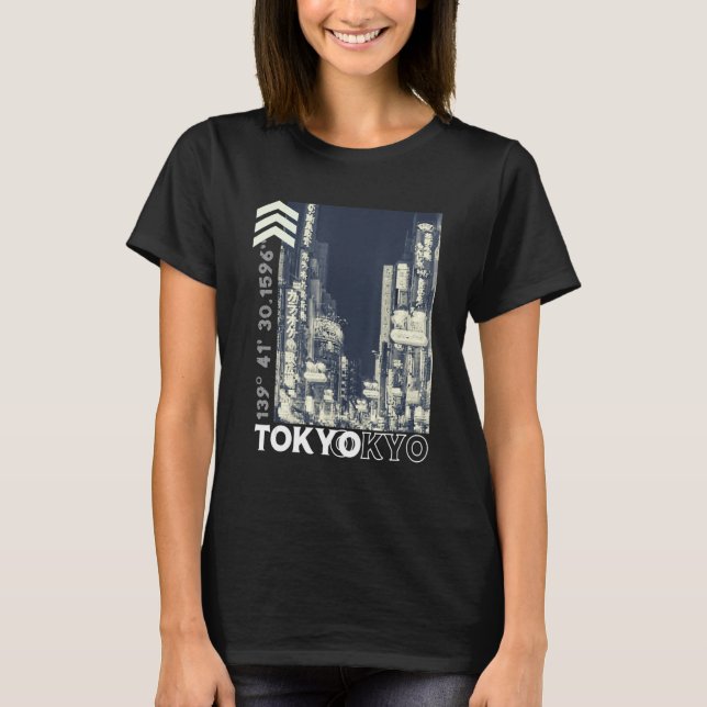 Camiseta Homens De Streetwear Japoneses Vintage Lofi Glits (Frente)