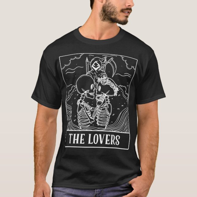 Camiseta Homens De Tarô Dos Amantes (Frente)