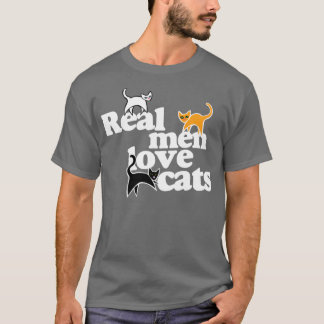 Camiseta Homens de verdade adoram gatos