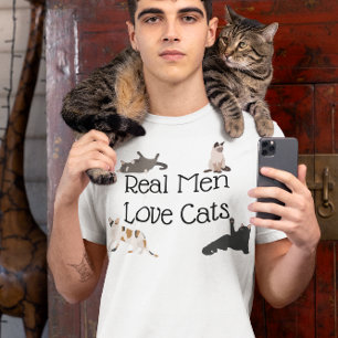 Camiseta Homens de Verdade Amam Gatos