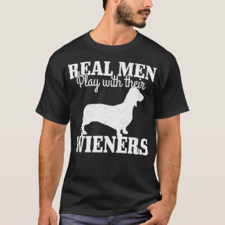 Camiseta Homens de Verdade Brincam com o Seu Cachorro Salsi