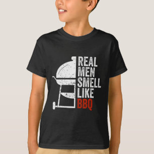 Camiseta Homens de Verdade Cheiram Como Churrasco Funny Bbq