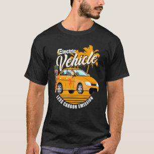 Camiseta Homens de verdade dirigem Carro elétrico E-Car Plu
