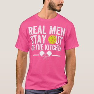 Camiseta Homens De Verdade Ficam Fora Da Cozinha Engraçados