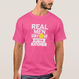 Camiseta Homens De Verdade Ficam Fora Do Pickleball Da Cozi