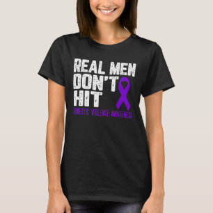 Camiseta Homens de verdade não atingem a violência doméstic