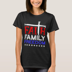 Camiseta Homens Deus País Família _ Dia dos Veteranos Ameri