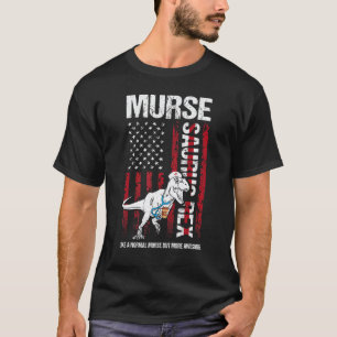 Camiseta Homens Dinosaurio Jaleco Enfermeira Vida Café Rn