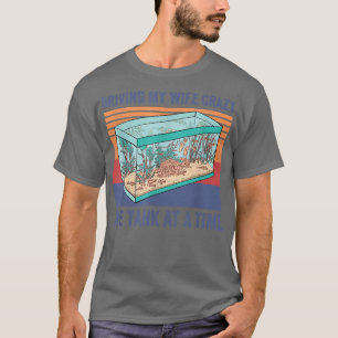 Camiseta Homens Dirigindo Minha Esposa Louco Um Tanque De C
