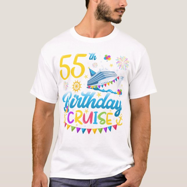 Camiseta Homens do 55º aniversário do Cruise B-Day (Frente)