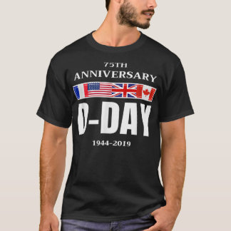 Camiseta Homens do 75º aniversário do Dia da Normandia Mulh