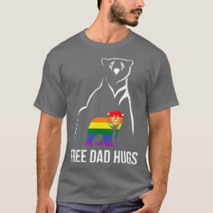 Camiseta Homens do Arco-Íris LGBT Orgulho gay Abraços de Pa