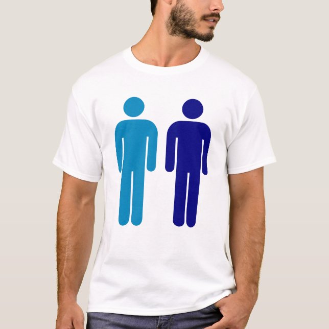 Camiseta Homens do azul do orgulho gay dos meninos somente (Frente)