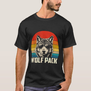 Camiseta Homens do bando de lobos uivando mulheres e crianç