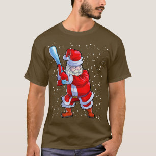 Camiseta Homens do Baseball no Natal Meninos Softball Papai