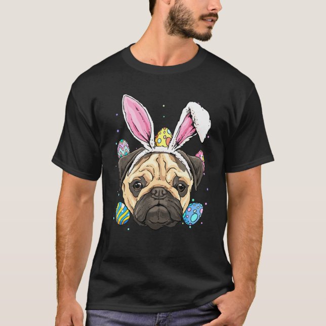 Camiseta Homens do Cachorro Coelhinho Coelhinho (Frente)