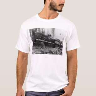 Camiseta Homens do carregando do trem de registo e