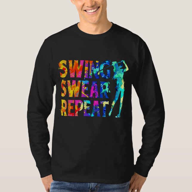 Camiseta Homens do Clube de Golfe Engraçado e Repeticionado (Frente)