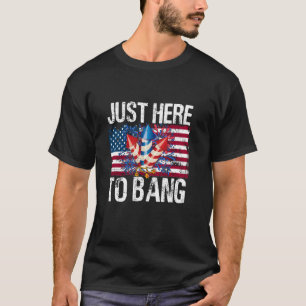 Camiseta Homens do Dia 4 de Julho Fogos de Artifício Só Est