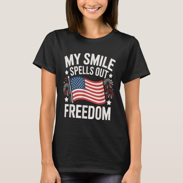 Camiseta Homens do Dia da Independência Americana 4 De Julh (Frente)