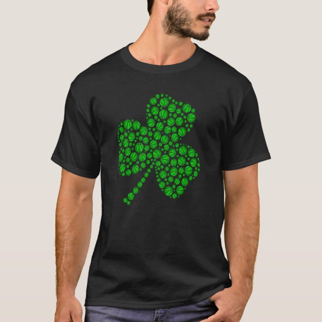 Camiseta Homens do Dia de São Patrício C de Shamrock Ball d (Frente)