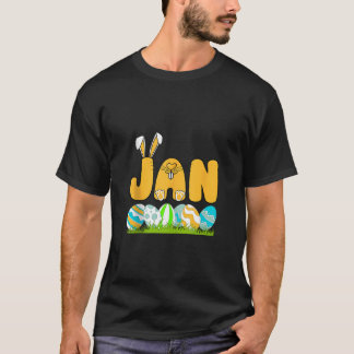 Camiseta Homens do Dia do felz pascoa Nome Personalizado Ja