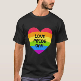 Camiseta Homens do Dia do Orgulho do Amor