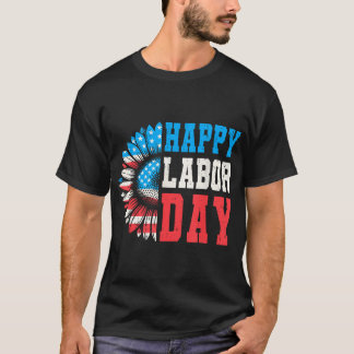 Camiseta Homens do Dia do Trabalho Patriótico Feliz de Gira