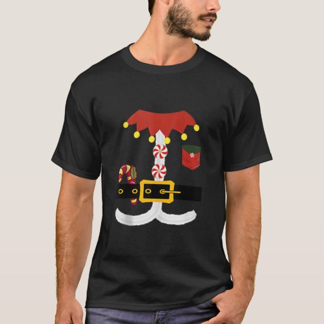 Camiseta Homens do ELF Squad Costume Fúria ELF Suit Xmas (Frente)