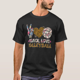 Camiseta Homens do esporte do Leopardo e do Voleibol do Pea