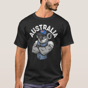 Camiseta Homens do G. Day Mate Men Koala Australian Flag S