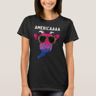 Camiseta Homens do Orgulho Bi Brando da América do Goat Bis