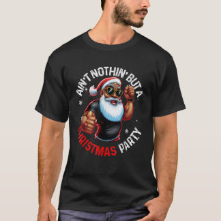 Camiseta Homens do Papai Noel Natal afro-americanos