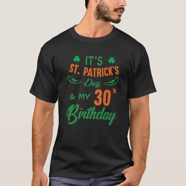Camiseta Homens do Partido do Dia de São Patrício aniversár (Frente)