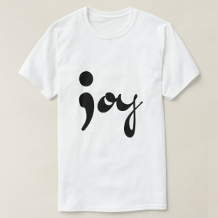 Camiseta Homens do Semicolon da alegria superiores