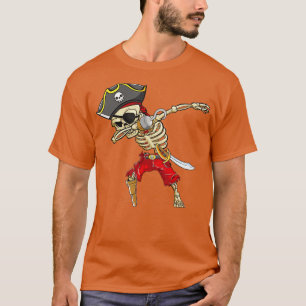 Camiseta Homens do Skeleton Pirate Halloween