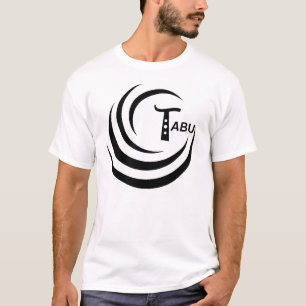 Camiseta Homens do tabu nenhum abstrato do logotipo do