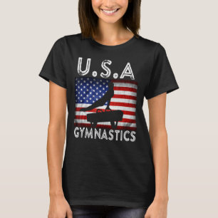 Camiseta Homens Dos Eua Retro Gymnastics Team Vintage Suppo