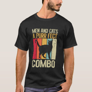 Camiseta Homens e Gatos Uma Combinação Perfeita Pai de Gato