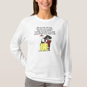 Camiseta Homens e Inglês Humor do Vinho
