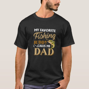 Camiseta Homens É Meu Amigo De Pesca Favorito Me Chama De